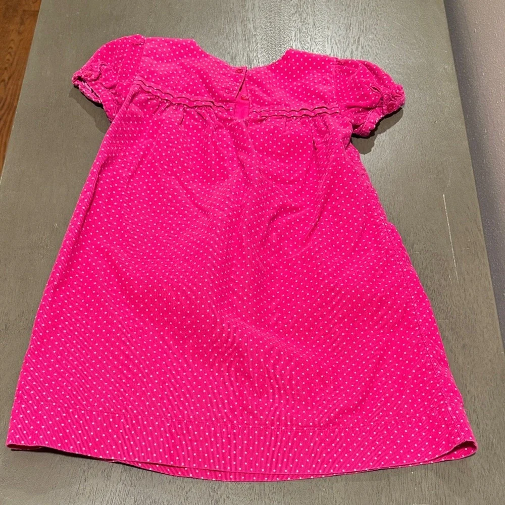 GAP Pink Corduroy Dress with White Polka Dots size 5T